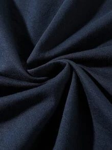 Manfinity Hypemode Sudadera informal de manga larga con hombros caídos y detalles de parche para hombre