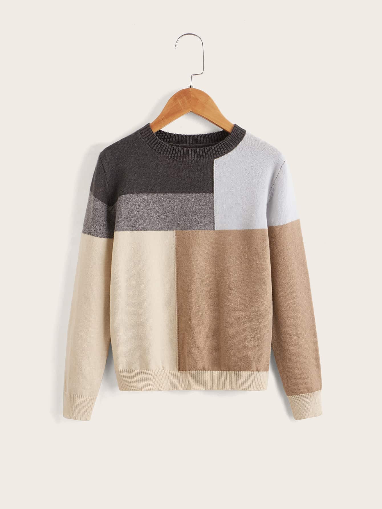 SHEIN Boys Colour Block Jumper - Multicolor - View 1