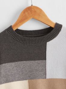 SHEIN Boys Colour Block Jumper - Multicolor - View 4