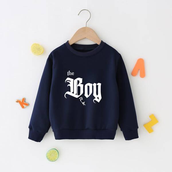 

Toddler Boys Letter Graphic Sweatshirt, Navy blue