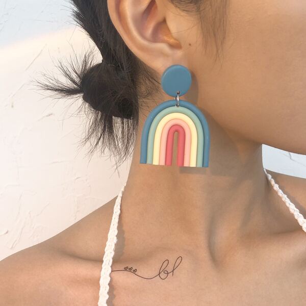 

Rainbow Drop Earrings, Multicolor