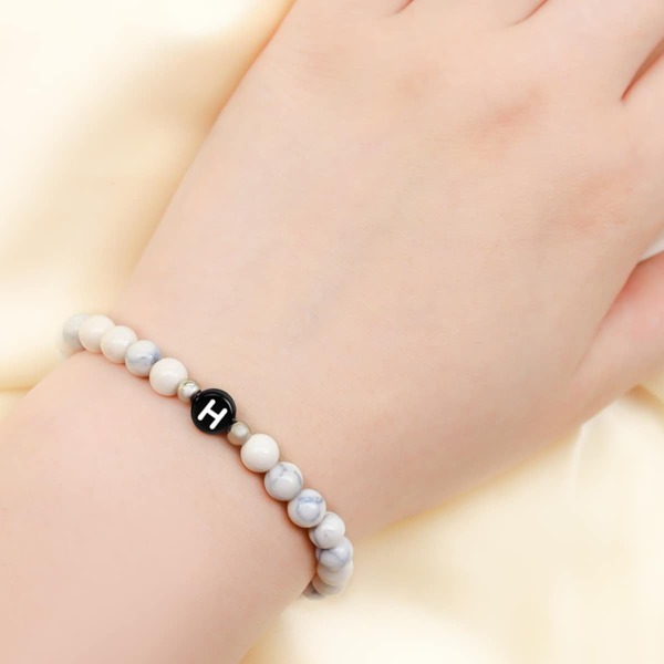 

1pc Beaded Bracelet, White