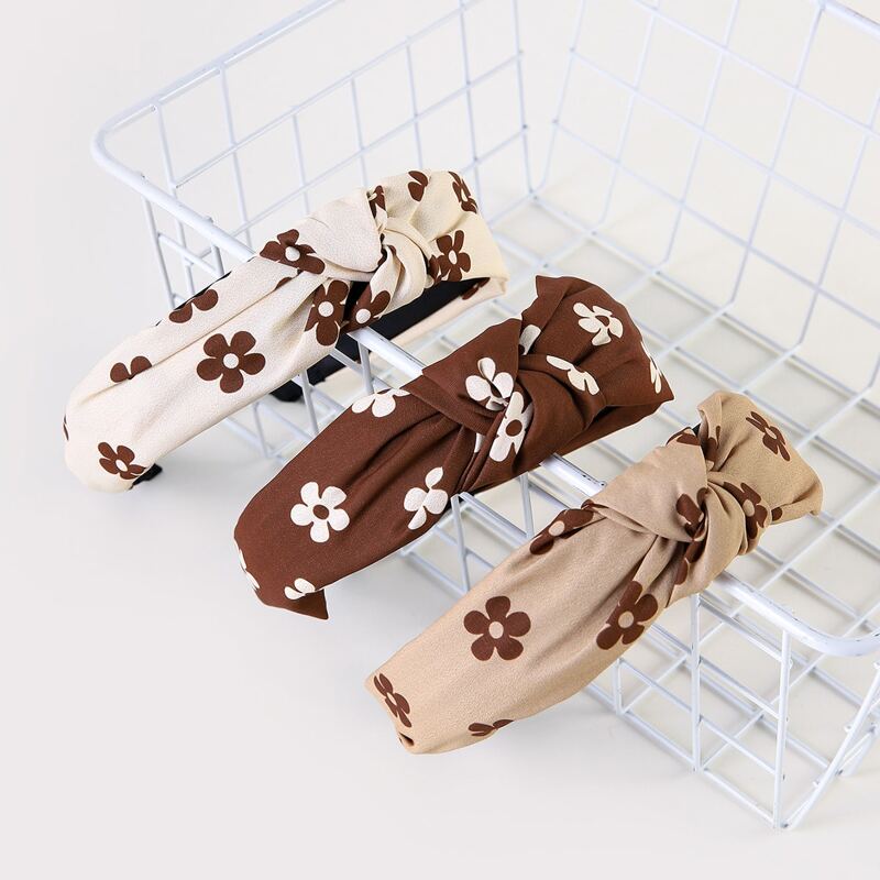 

3pcs Floral Pattern Knot Headband, Multicolor