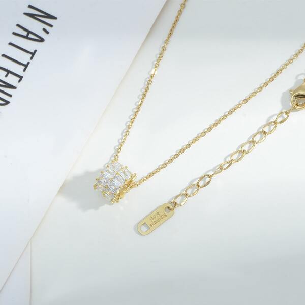 

14K Gold Plated Zircon Decor Necklace