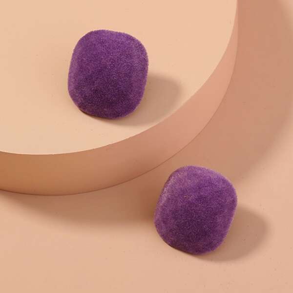 

Geometric Stud Earrings, Purple