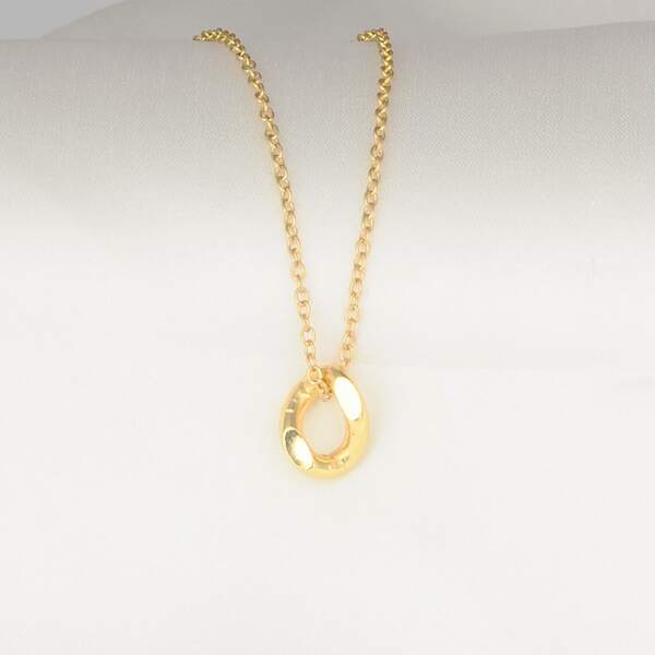 

18K Gold Plated Structured Charm Necklace