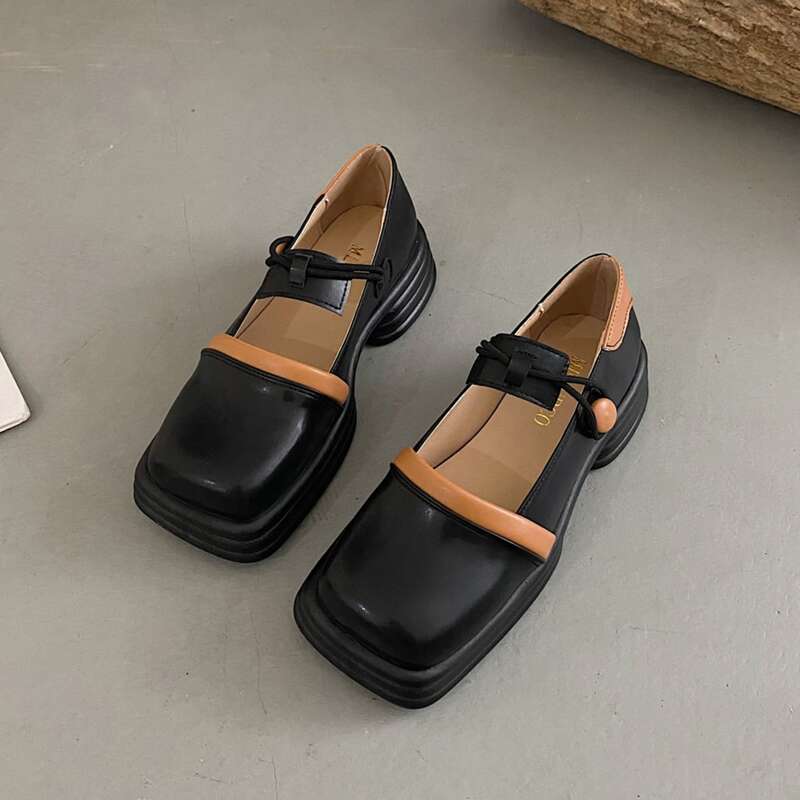

Two Tone Slip On Shoes, Black