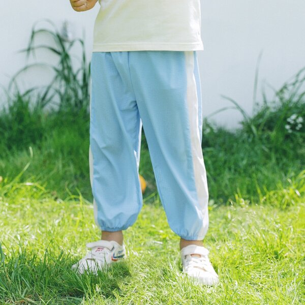 

Toddler Boys Side Stripe Pants, Blue and white
