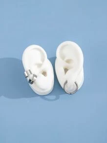 3pcs Simple Ear Cuff - Silver - View 2