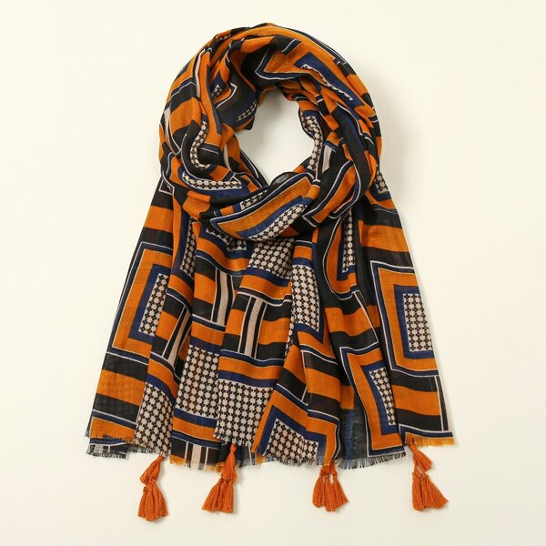 

Geometric Pattern Scarf, Multicolor