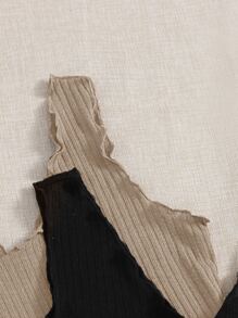 SHEIN EZwear 3pcs Lettuce Trim Rib-knit Tank Top - Multicolor - View 3