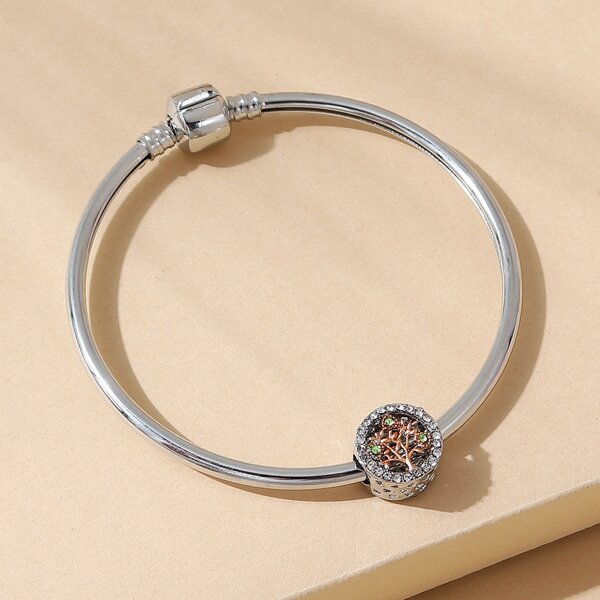 

Rhinestone Decor Bracelet, Silver
