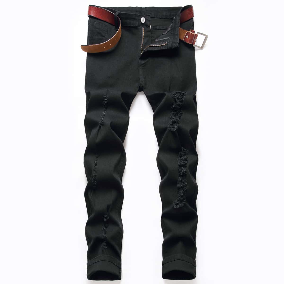 

Guys Washed Ripped Jeans, Black