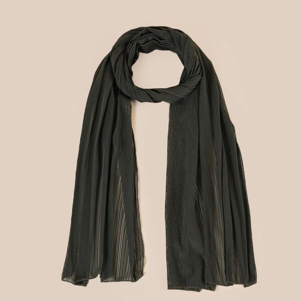 

1pc Solid Scarf, Army green
