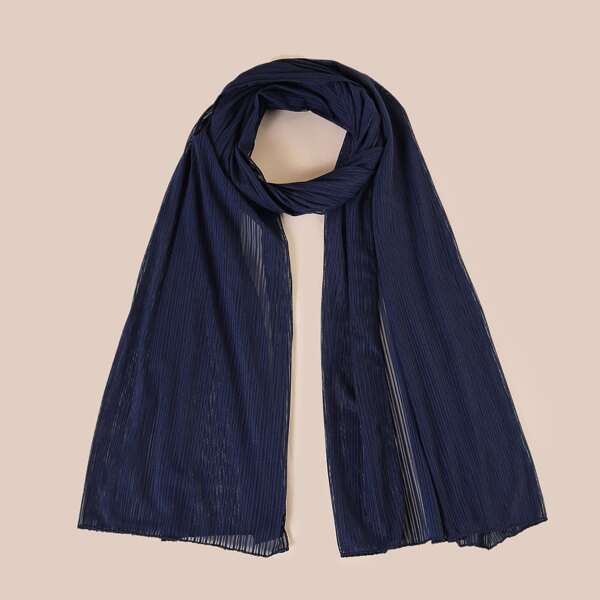 

Minimalist Solid Scarf, Navy blue