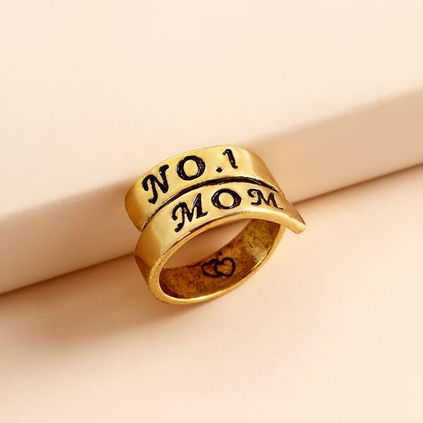 

Letter Engraved Ring, Gold