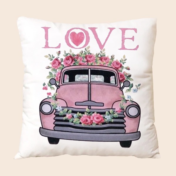 

Flower Car Cushion Cover Without Filler, Multicolor