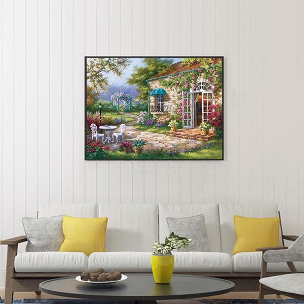 

House Pattern Diamond Painting Without Frame, Multicolor