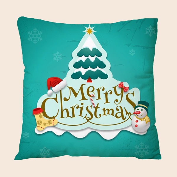 

Christmas Pattern Cushion Cover Without Filler, Multicolor