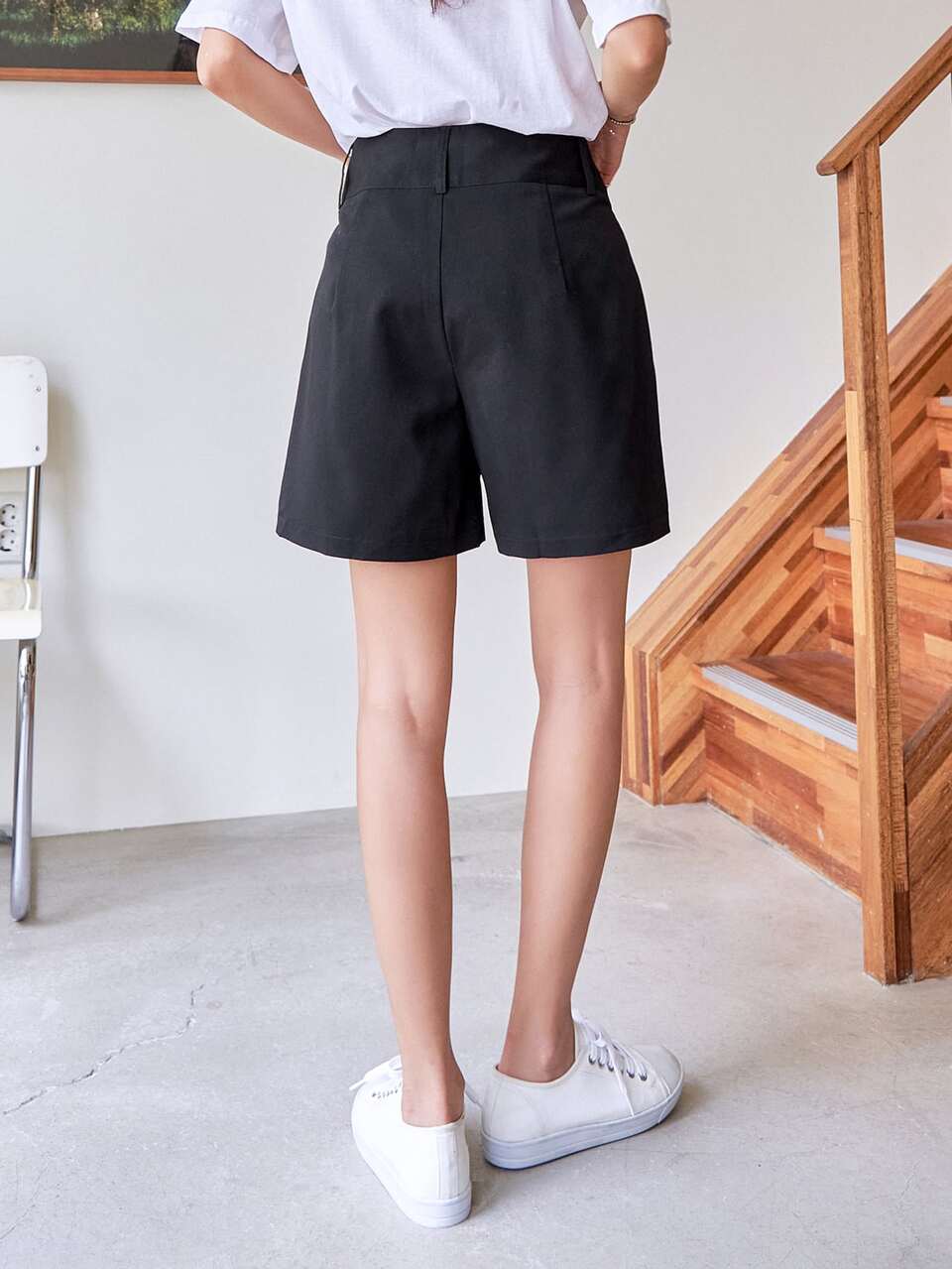 Solid Wide Leg Shorts