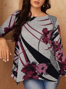 Mulvari Áo thun nữ Hoa Giải trí - Nhiều màu - Xem 1