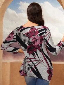 Mulvari Áo thun nữ Hoa Giải trí - Nhiều màu - Xem 2