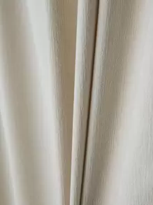 Plain Single Panel Curtain, Beige Polyester Curtain For Home Decor - Beige - View 4