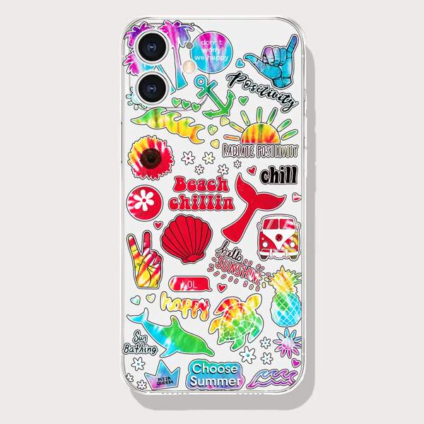 

Sea Animal Painted Phone Case, Clear