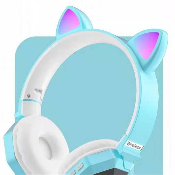 

Беспроводная Bluetooth-гарнитура с кошачьими ушками, Синий