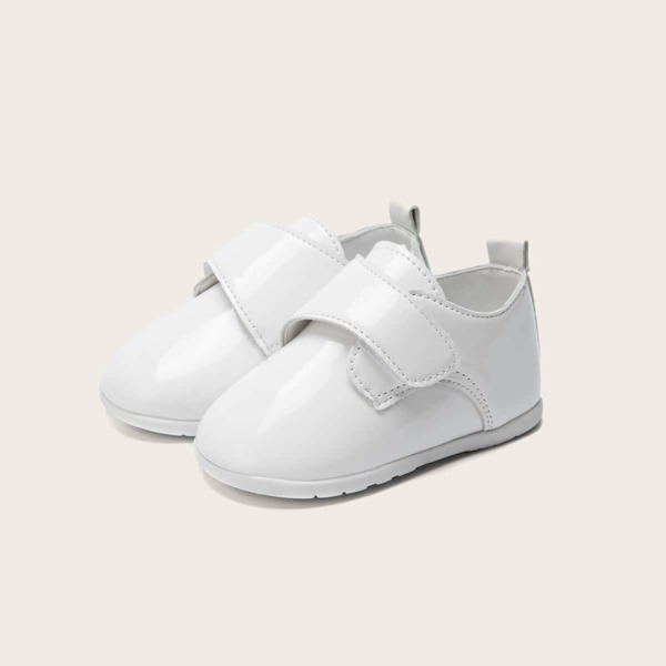 

Baby Velcro Strap Design Flats, White