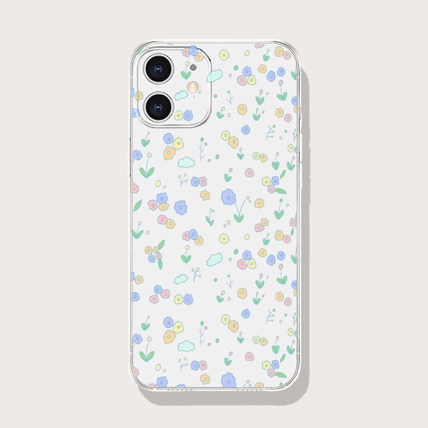 

Flower Painted Phone Case, Clear