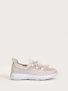 Cuccoo Zapatillas de running de Niñas con cordón - Beis - Ver 3