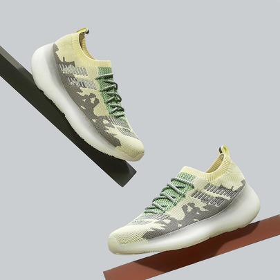 Colorblock Lace Up Front Running Shoes