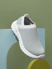 Cuccoo Zapatillas de running de niñitos de rayas - Gris - Ver 13