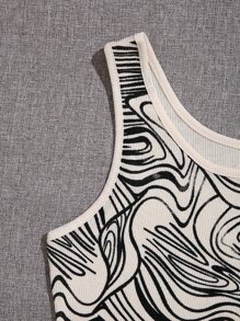 SHEIN Unity Graphic Print Tank Top - Apricot - View 5