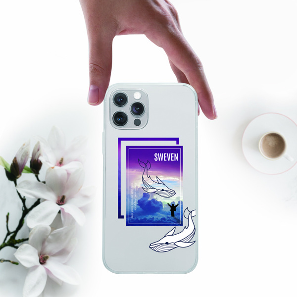 

Dolphin Painted Phone Case, Clear