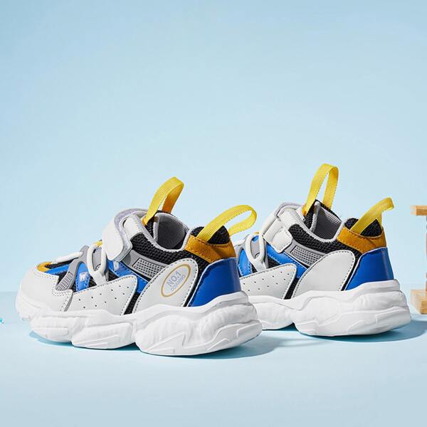 

Boys Colorblock Velcro Strap Sneakers, Multicolor