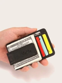 Thẻ ID di động nhẹ dập nổi cho nam nhân viên văn phòng ngày lễ kỷ niệm quà tặng sinh nhật phụ kiện quà tặng giá đỡ thẻ quà tặng ví giá đỡ thẻ kinh doanh giá đỡ thẻ tín dụng cho nam ví ví mini ví ví đựng thẻ - màu đen - Xem 4