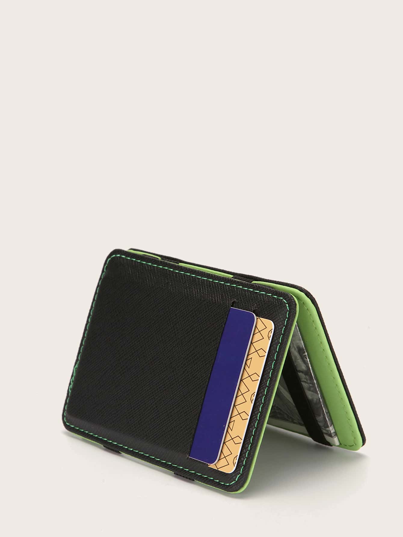 Men Minimalist Small Wallet - Green - View 1