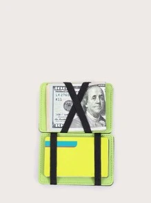 Men Minimalist Small Wallet - Green - View 2