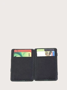 Men Minimalist Small Wallet - Green - View 4