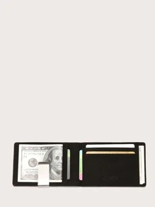CUIKCA Men Metal Clip Wallet Slim Lightweight Portable Cash ID Card Card Bifold Coin Pocket Short Wallet Small Pouch Small Pocket Wallet For Birthday Gift Anniversary On Valentine Day Couple Men Male For College Student Teacher Gifts Back To School Card Holder Wallet Business Card Holder Credit Card Holder Wallet Mini Wallet Purse Wallet Card Wallet