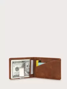 CUIKCA Men Minimalist Fold Over Small Wallet Dad Gifts Card Cover Lightweight Portable Card ID Card White-Collar Workers For Male Holiday For Anniversary For Birthday Gift Accessories Gift Card Holder Wallet Business Card Holder Credit Card Holder For Men Mini Wallet Card Wallet - Brown - View 6