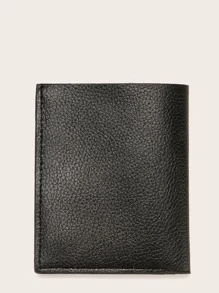 CUIKCA Billetera con estampado de letra para hombres - Negro - Ver 6