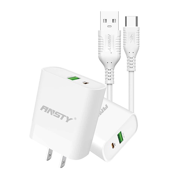 

1pc 20W Quick Charger Head & 1pc Data Cable, White