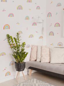 2pcs Rainbow Print Wall Sticker - Multicolor - View 3