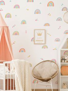 2pcs Rainbow Print Wall Sticker - Multicolor - View 6