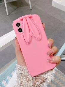 Ốp lưng thông thường có giá đỡ tai thỏ - Hồng - Xem 2