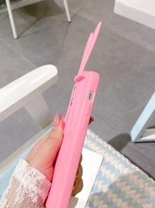 Ốp lưng thông thường có giá đỡ tai thỏ - Hồng - Xem 3