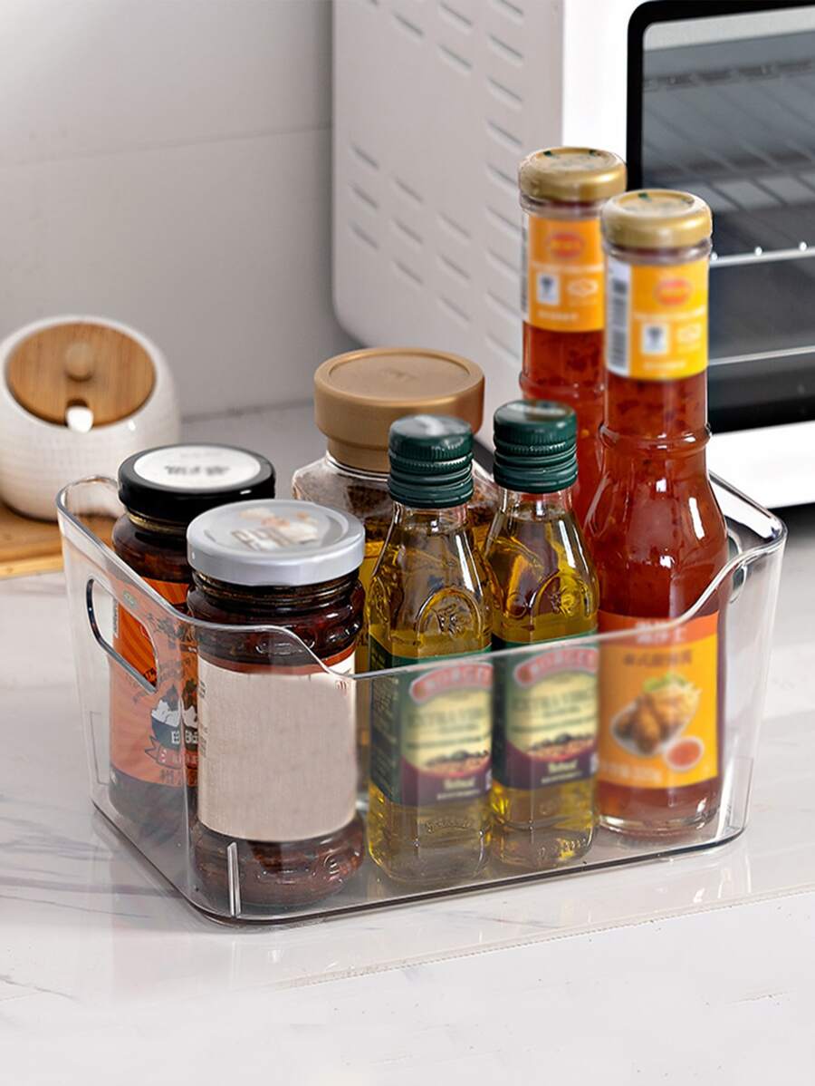 1pc Kitchen Clear Storage Box - Clear - View 1